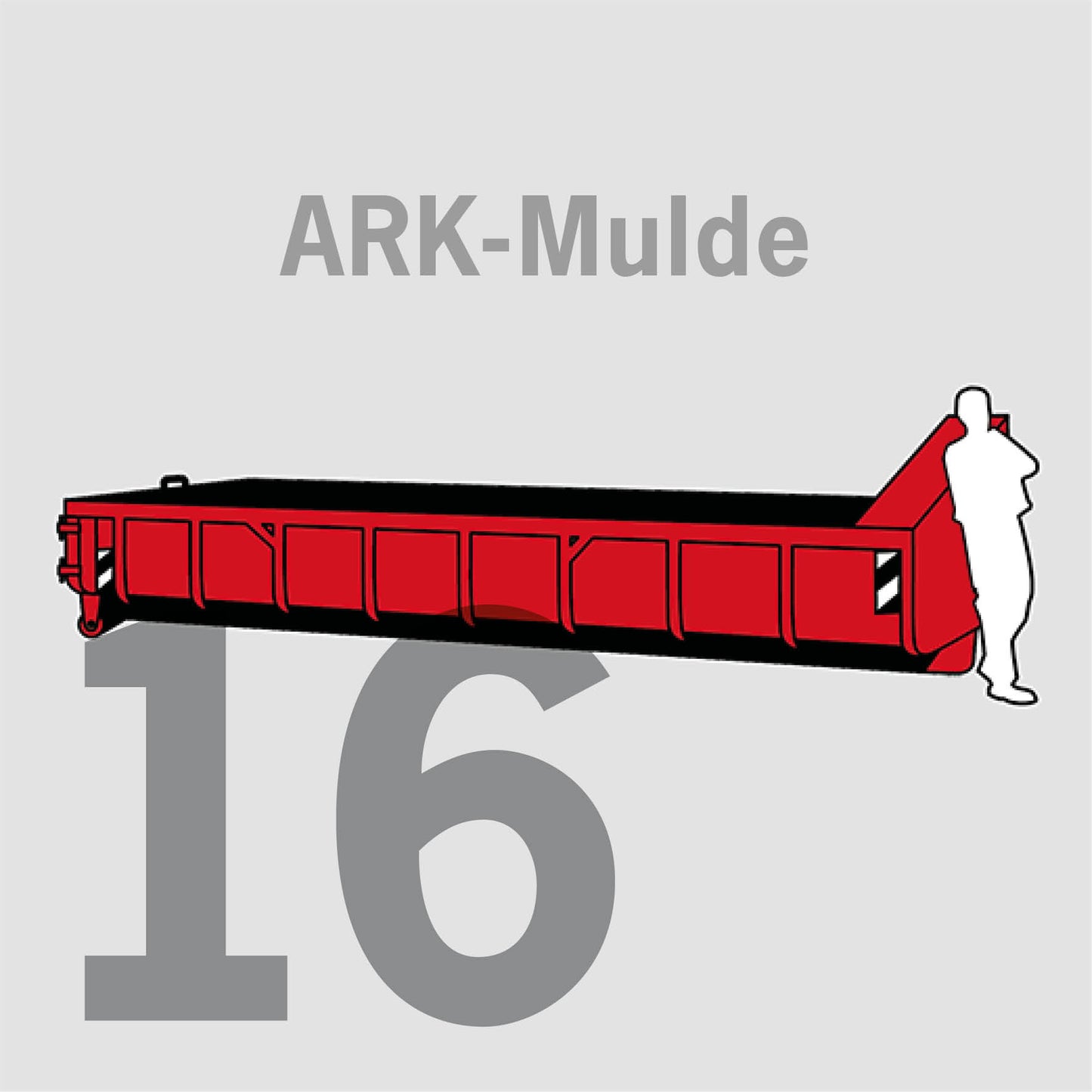 16 cbm Abrollkipper-Mulde